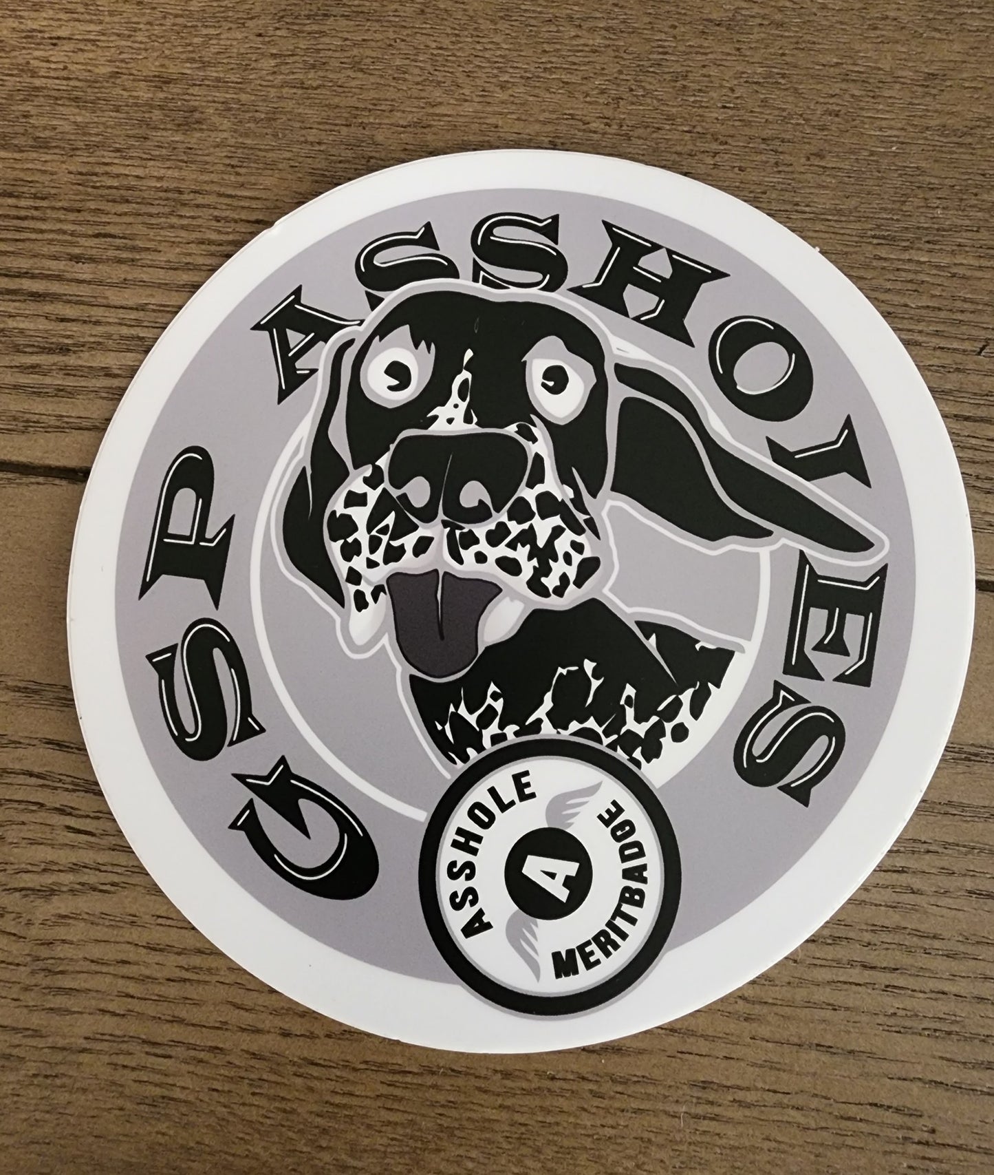 *GSP AH Decal 4inch B&W