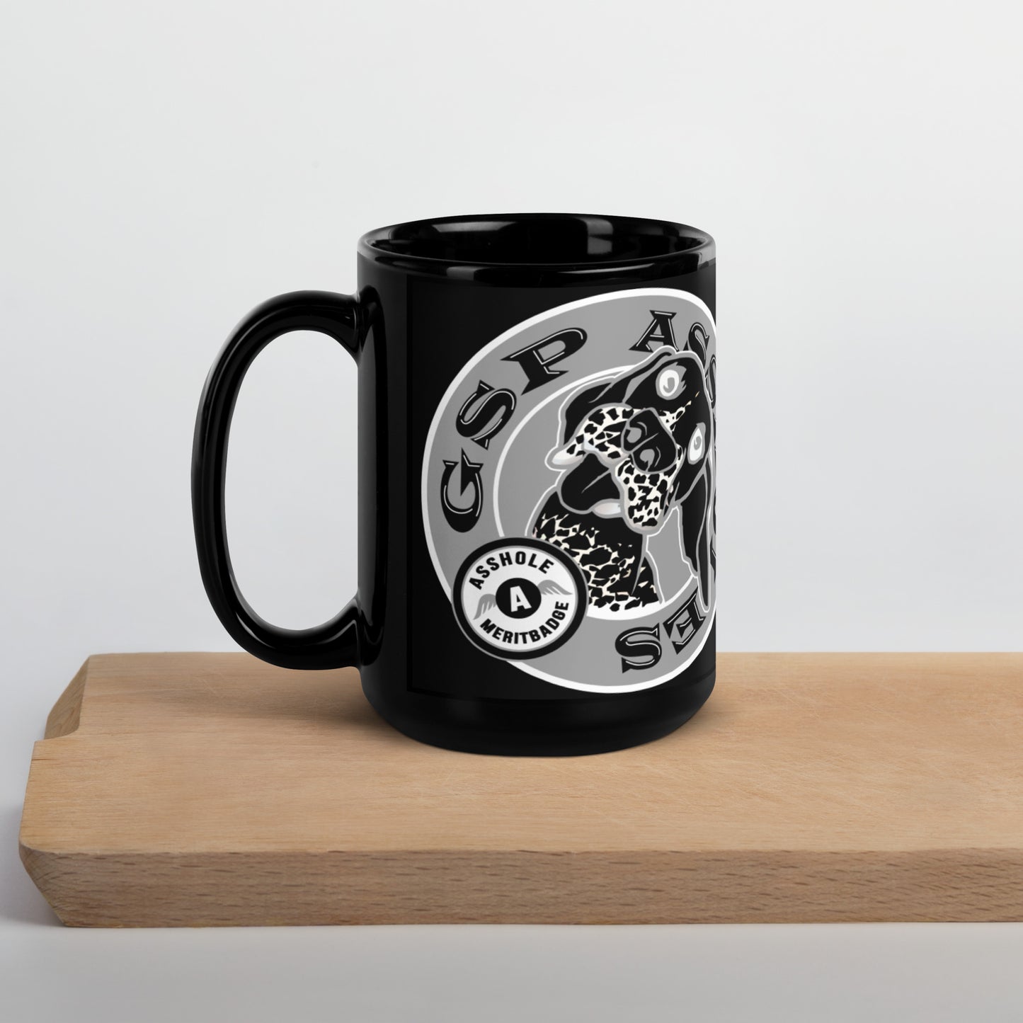 Glossy Mug Black B&W