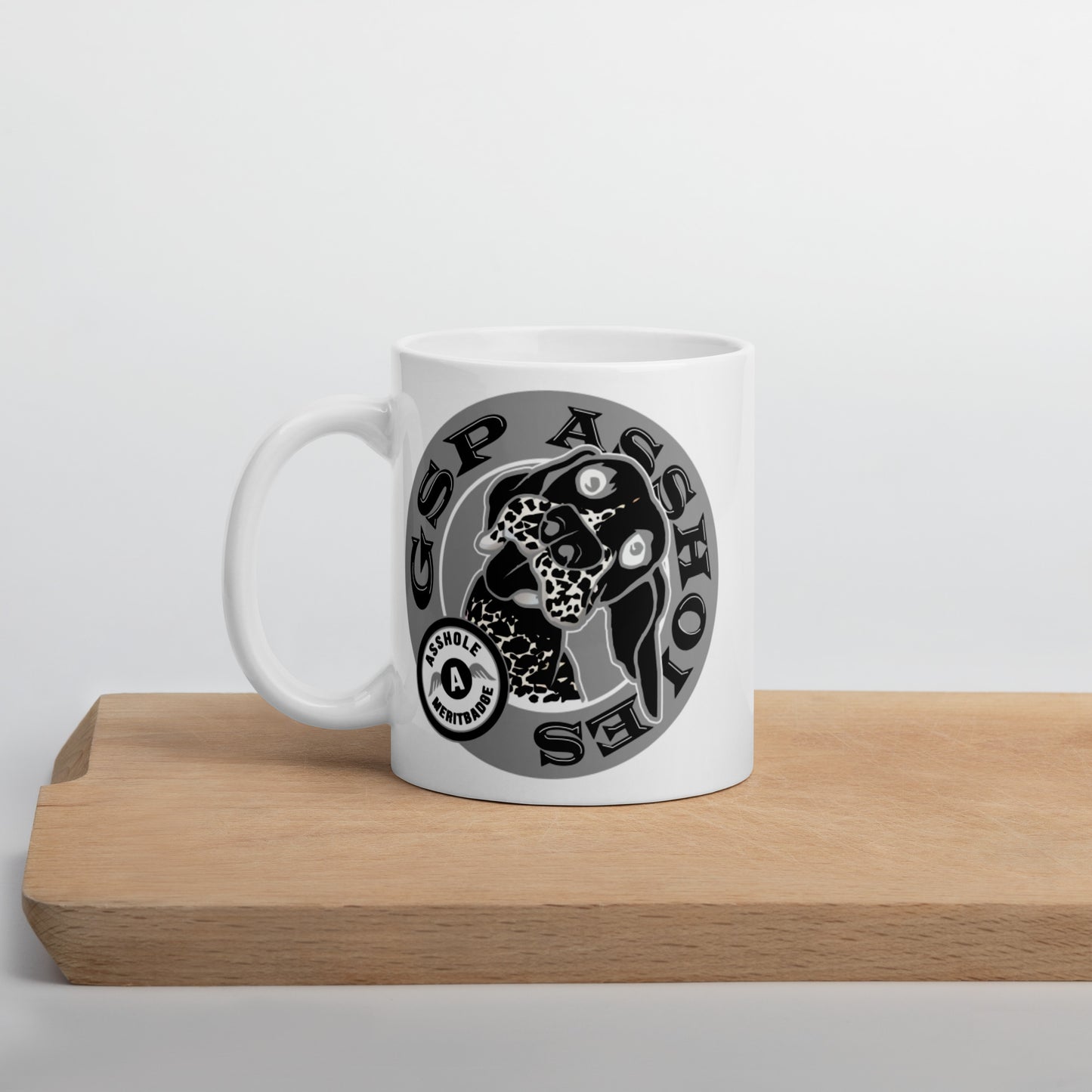 Glossy Mug White B&W