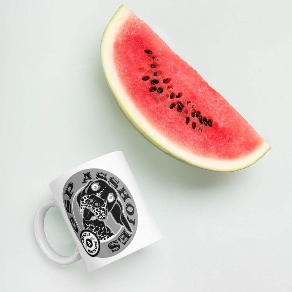 Glossy Mug White B&W