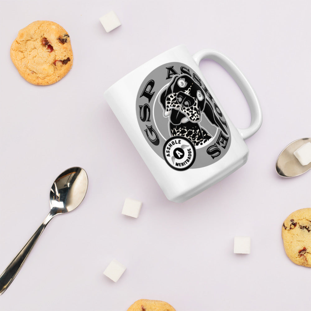 Glossy Mug White B&W