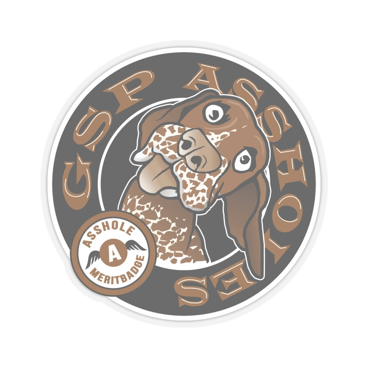 Official GSP AH Sticker Brown