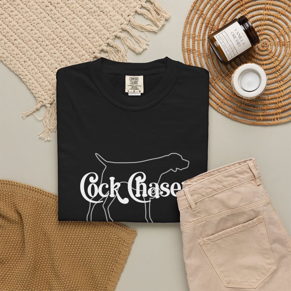 Cock Chaser Dog T-Shirt — Funny Hunting/Outdoor Graphic Tee