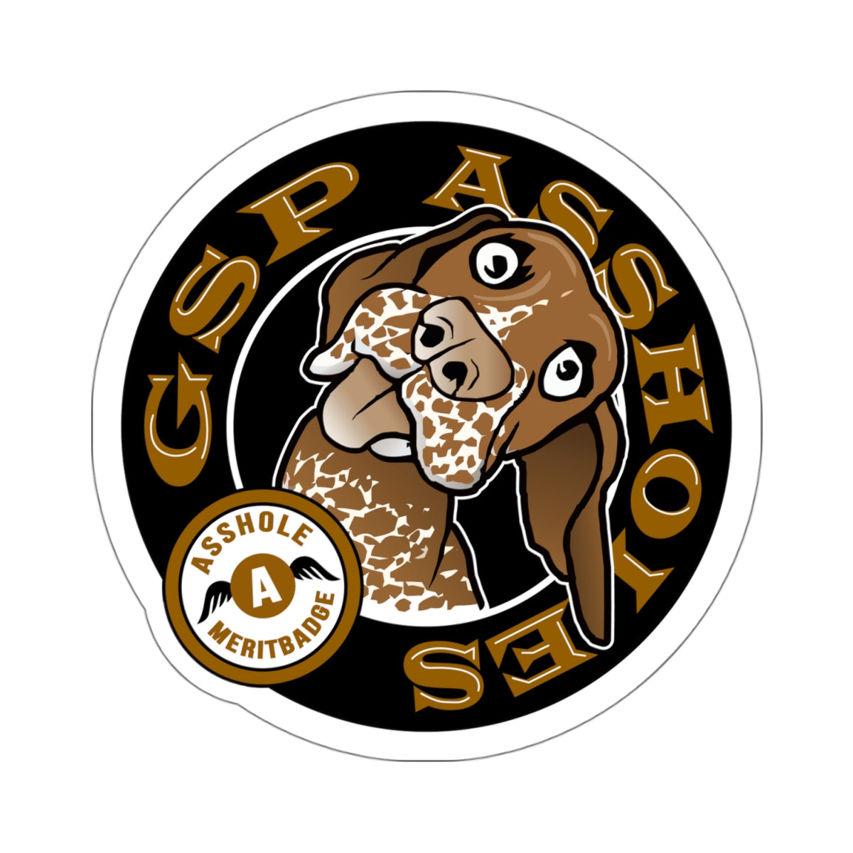 Official GSP AH Sticker Brown