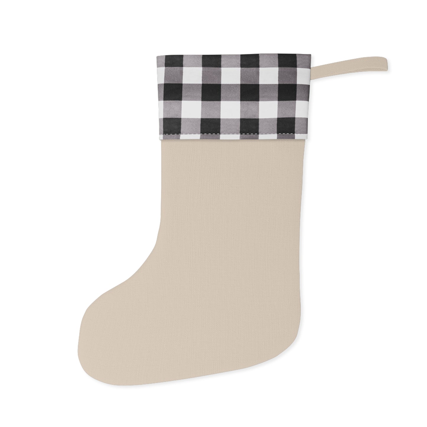 GSP AH Christmas Stocking with Buffalo Plaid Design