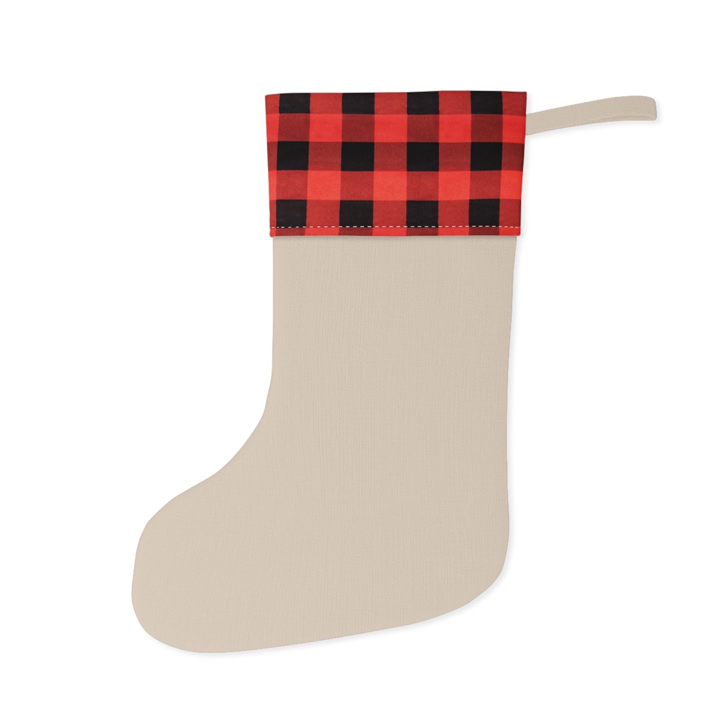 GSP AH Christmas Stocking with Buffalo Plaid Design