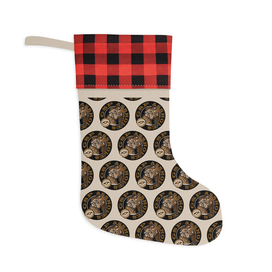GSP AH Christmas Stocking with Buffalo Plaid Design